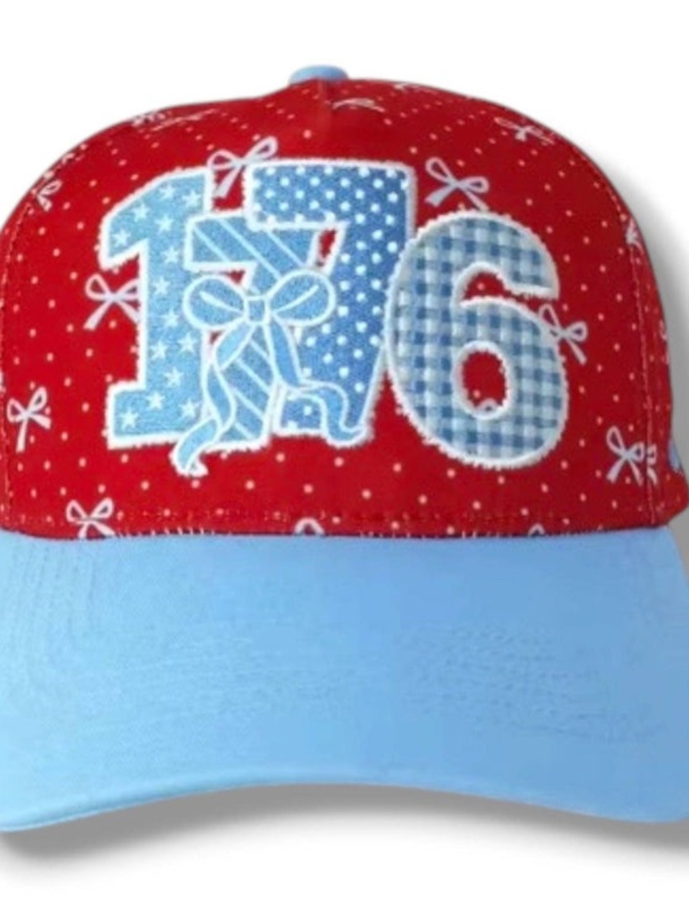 Red & Light Blue “1776” Baseball Cap